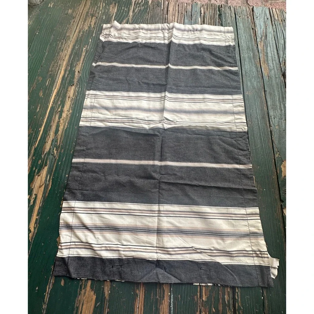Linden Street JCPenney Reversible Floral Stripe Cotton Window Valance A3899
